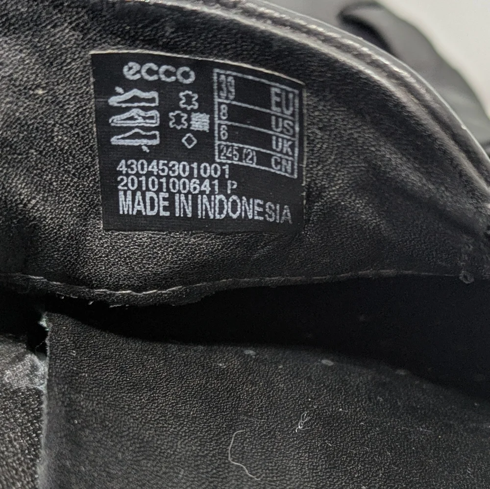 Ecco Soft 7 Woven Leather Slip On Shoes Two‎ Pair Lot Black Pink Size 8 Or 39